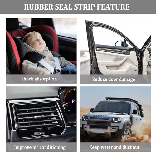 52.5Ft Car Door Seal,Thickened Rubber Automotive Weather - Product Imagery