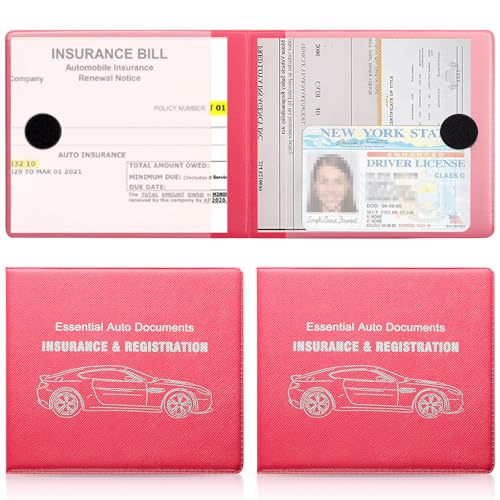 UYYE Car Registration and Insurance Card Holder, Vehicle Glove - Product Imagery