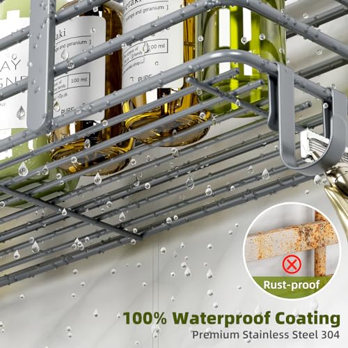 Yougai Dark Gray Shower Shelves, Bathroom Organizers and Storage - Product Imagery
