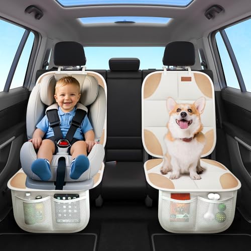 SMART ELF 2 Pack in Gift Box Car Seat Protector (Beige Brown) - Product Imagery