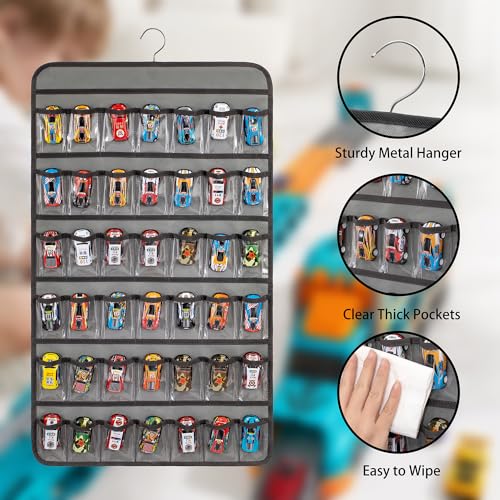 Toy Cars Wheels Storage Holder Matchbox Cars Organizer Dual - Product Imagery