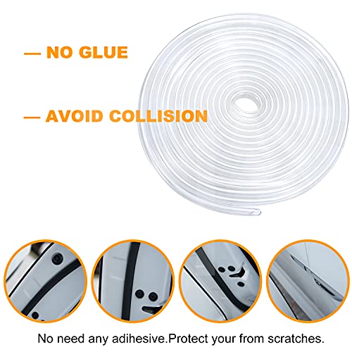 Eytool 5M Clear Door Edge Protectors, Rubber Edge Trim Seal - Product Imagery