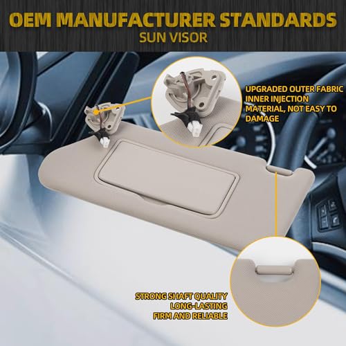 Dasbecan Driver Side Sun Visor Compatible with Nissan Maxima - Product Imagery