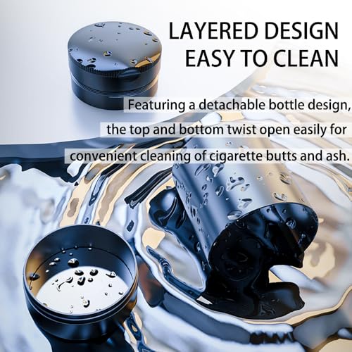 Ashtray with Lid,Smokeless Ashtray for Cup Holder Smell - Product Imagery