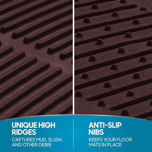 BDK ProLiner Car Floor Mats for Cars Trucks SUV 3pc All-Weather - Product Imagery