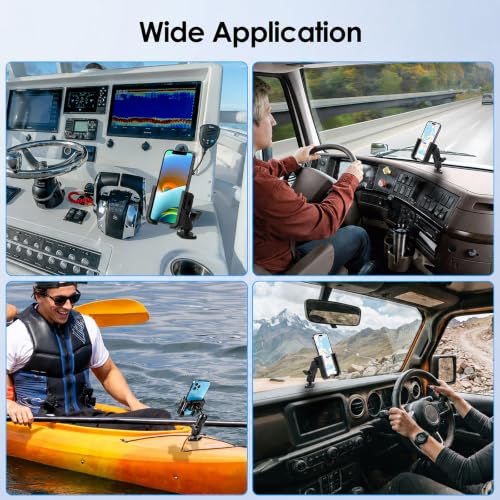 EEEKit Screw Mount Phone Holder: AMPS Base Boat Truck UTV Phone - Product Imagery