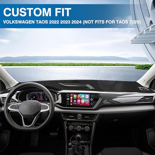 KUST Black Dash Cover for Volkswagen VW Taos (S SE SEL) - Product Imagery
