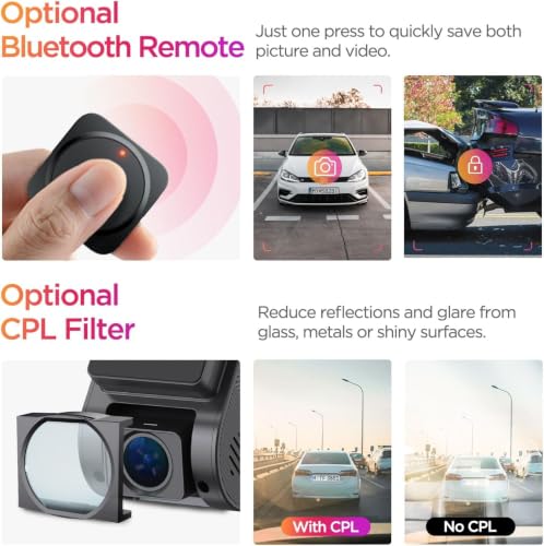 VIOFO Dash Cam Front A119 Mini 2, STARVIS 2 Sensor, 2K 60fps Car - Product Imagery