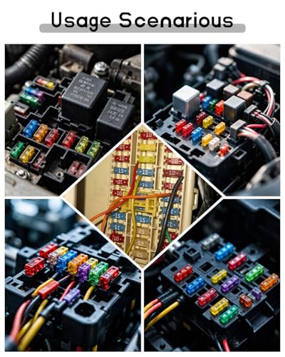 5 Pack 12V Car Add-a-Circuit Fuse TAP Adapter Mini Fuse Holder - Product Imagery