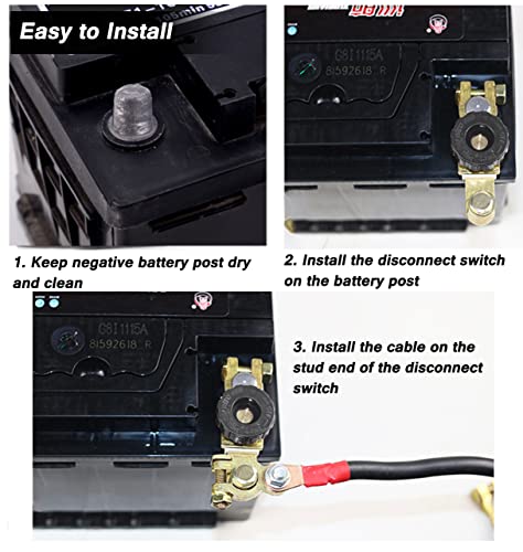 12V/125A Top Post Battery Disconnect Switch, Quick Battery Cut - Product Imagery