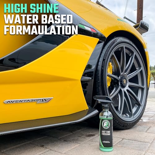 ExoForma Wet Tire Dressing Spray - Extremely High Shine Tire - Product Imagery