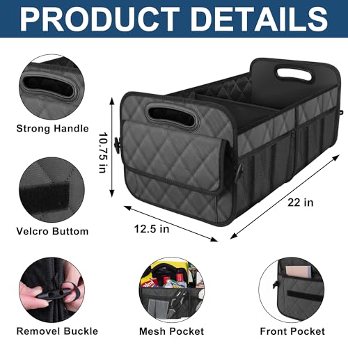 Deosk Car Trunk Organziers and Storage with Reinforced Handles - Product Imagery