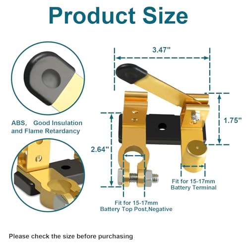 Battery Disconnect Switch, Top Post Knife Blade Master Switch, - Product Imagery