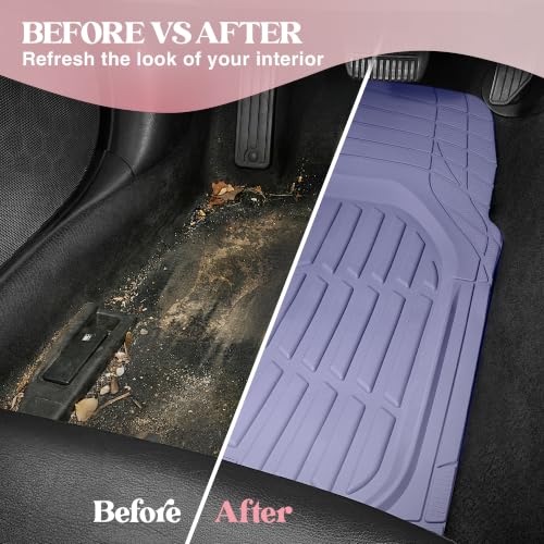 Lavender Purple Car Floor Mats - Universal Trim to Fit All - Product Imagery