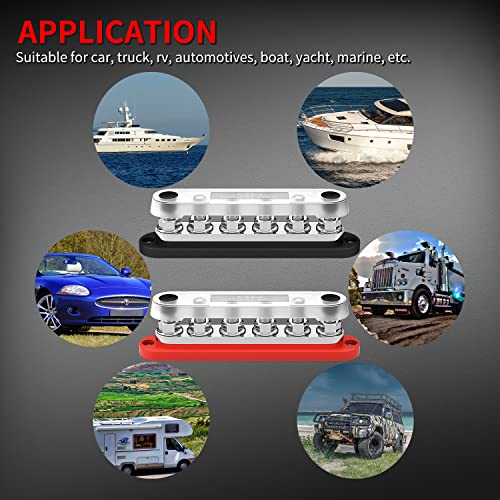 DaierTek 300A Bus Bar 12V Marine 12V Power Distribution Block - Product Imagery