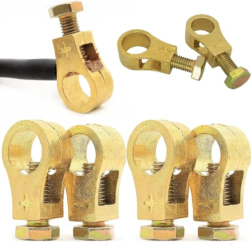 Heavy Duty Pure Copper Battery Terminal Connectors Kit, 1 Pair - Product Imagery