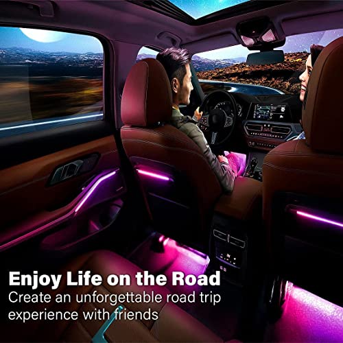 4PCS 48 LED Car Interior Lights, RGB Under Dash Lighting Kit - Product Imagery