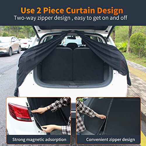 Car Camping Tailgate Mesh Screen for SUV, Van, 67''x59'' - Product Imagery