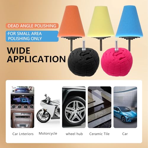 5Pcs Aluminum Polishing Kit Foam Sponge Polishing Balls Wheel - Product Imagery