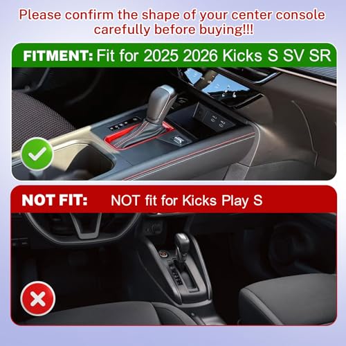 RUNROAD Center Console Storage Box For 2025 2026 Nissan Kicks - Product Imagery