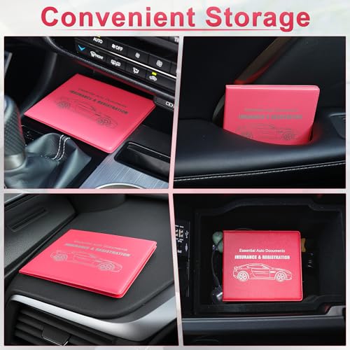 UYYE Car Registration and Insurance Card Holder, Vehicle Glove - Product Imagery