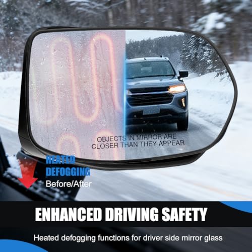 Passenger Side Mirror Replacement Glass with Backing Plate for - Product Imagery