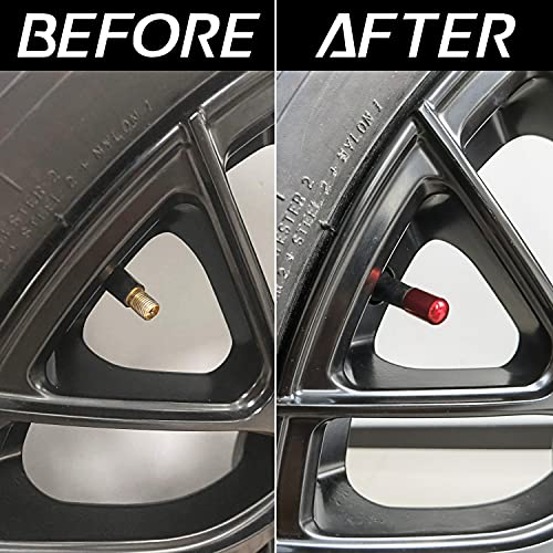 JUSTTOP 4PCS Car Tire Valve Stem Caps, Air Caps Cover, Universal - Product Imagery