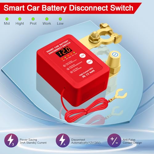12V Smart Battery Disconnect Switch with Remote Control - - Product Imagery
