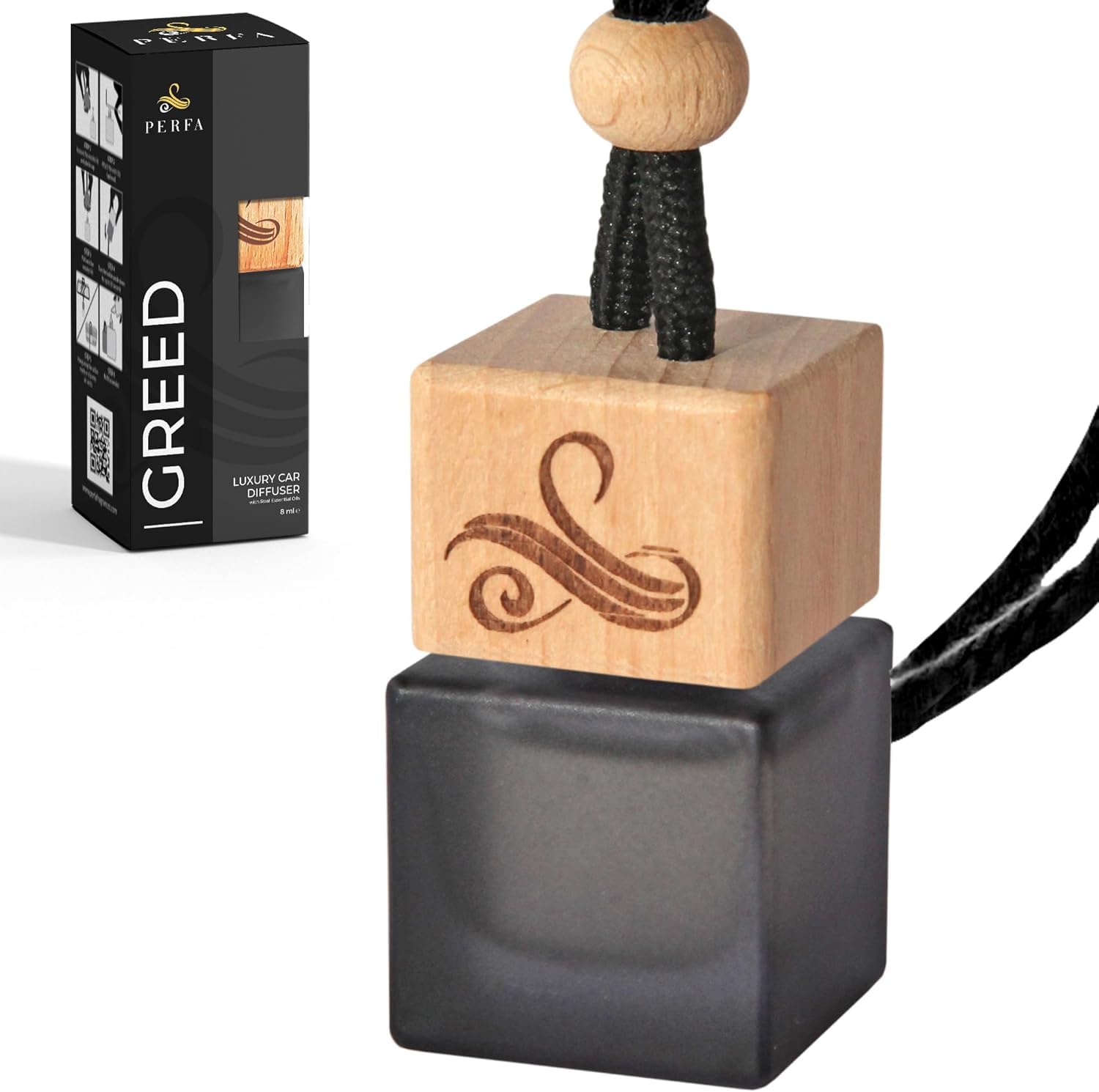 Car Air Freshener for Men - Greed Inspired Perfume Diffuser by - Product Imagery