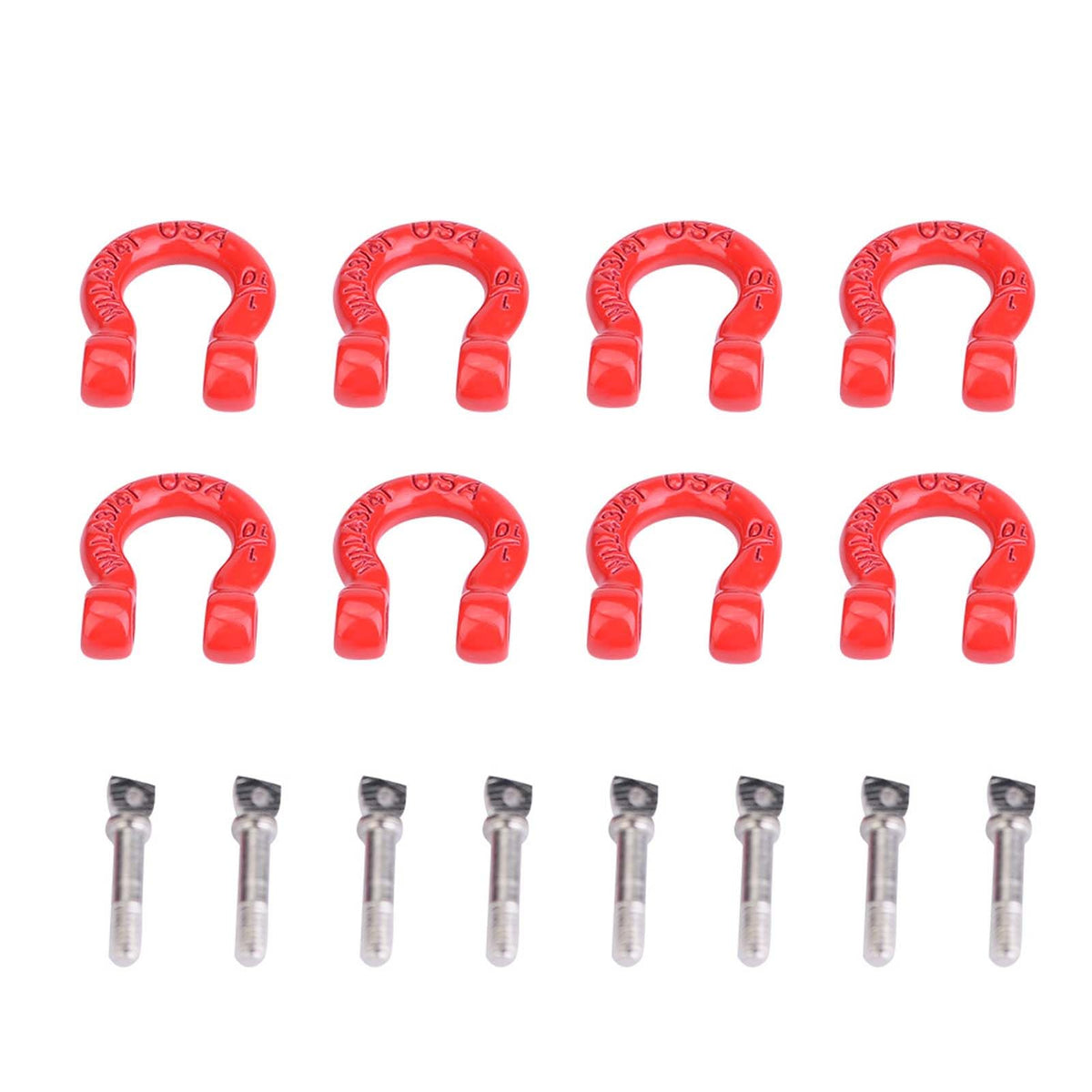 Yctze 8PCS Metal Tow Shackle Lock Catch Assembly RC Climbing - Product Imagery