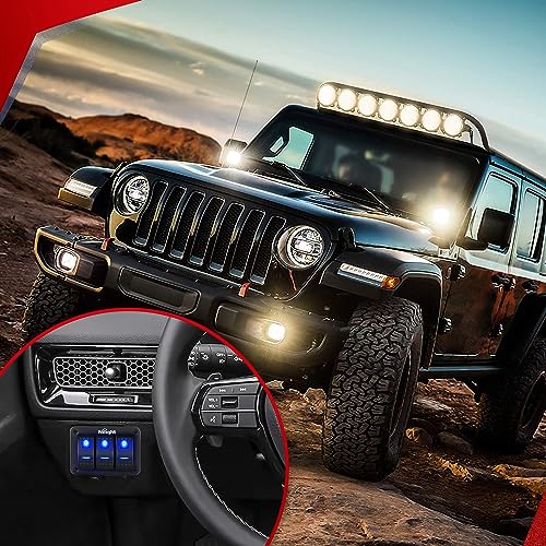Nilight 16AWG LED Light Bar Wiring Harness Kit-6 Leads - Product Imagery