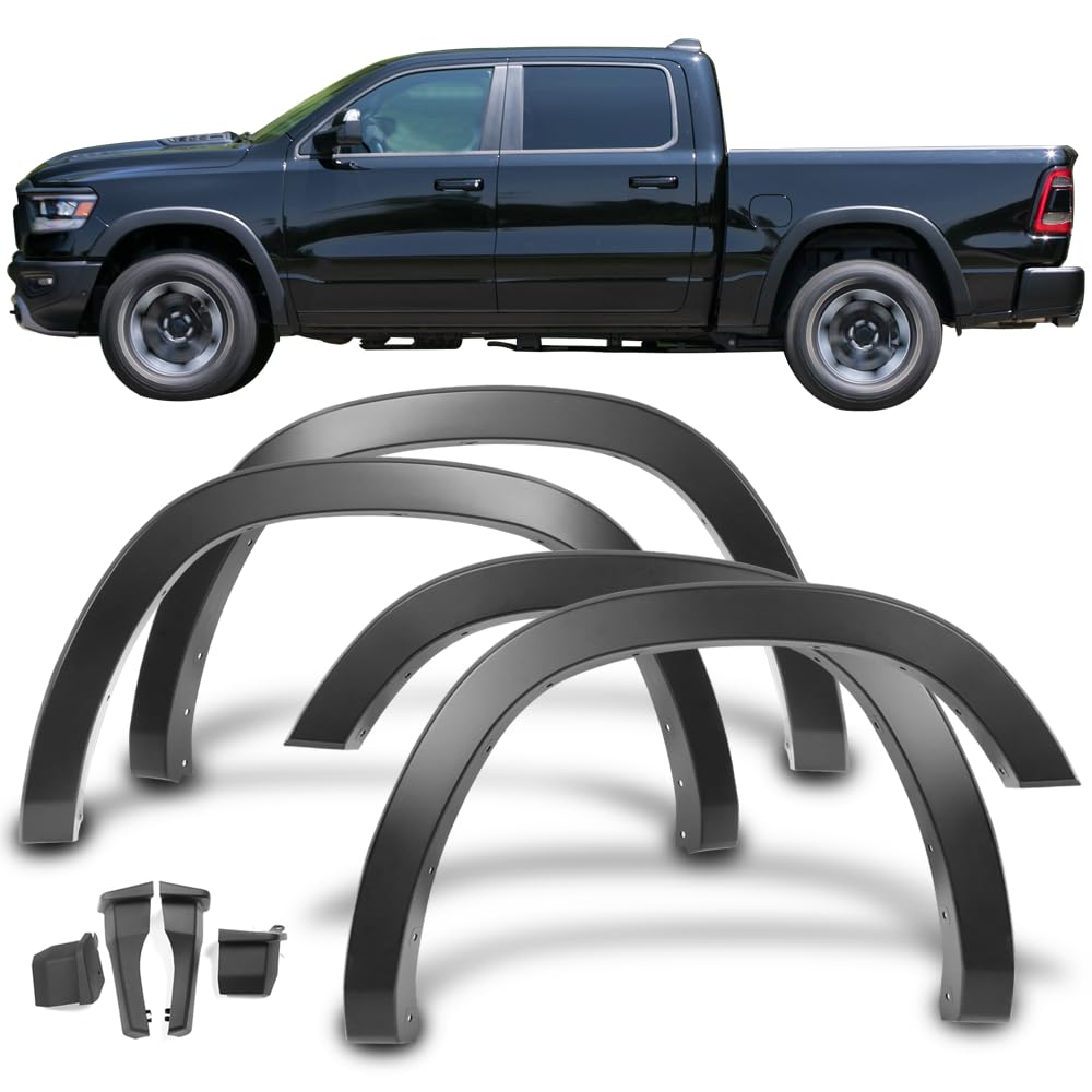 Fit 2019-2024 Dodge Ram 1500 Fender Flares W/Mud Guard - Product Imagery