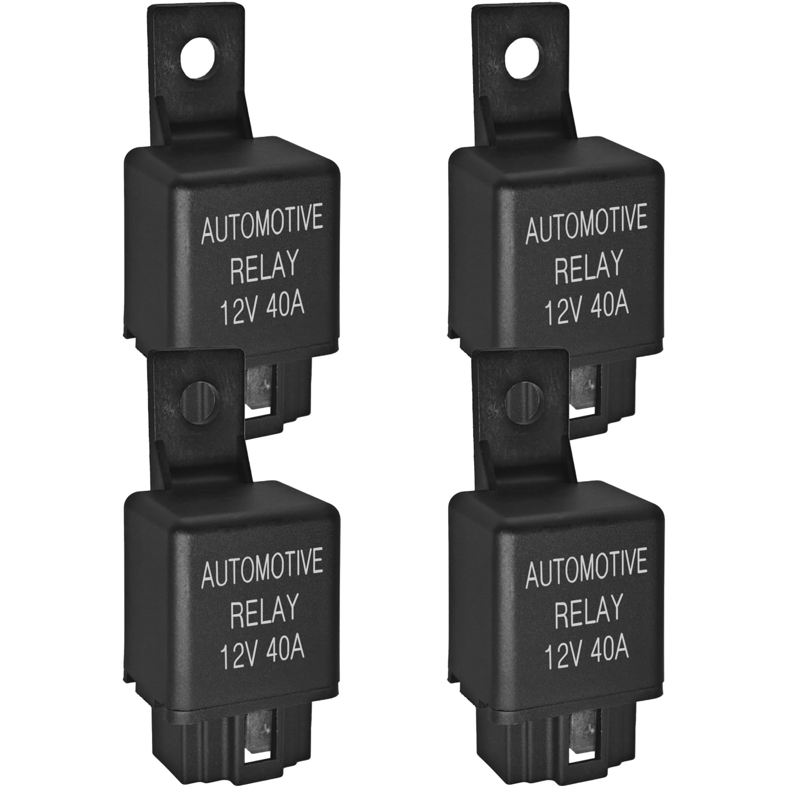 FLS821 Relay 12V 40A (Pack of 4) - Universal SPST 4-Pin Heavy - Product Imagery