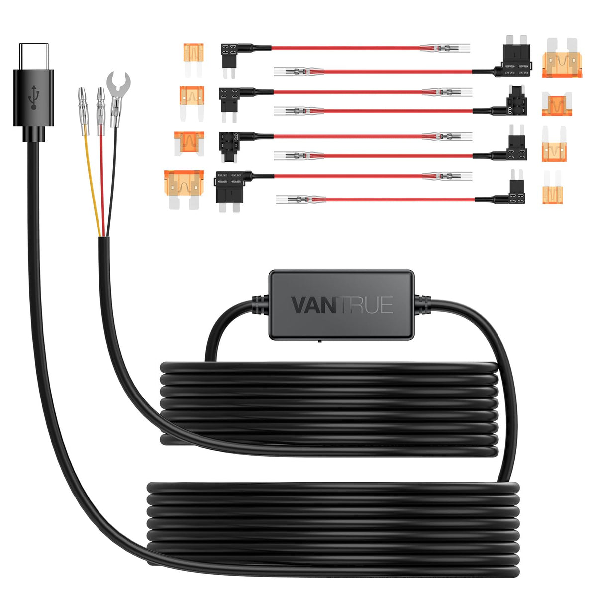 Vantrue 11.5ft USB-C Hardwire Kit, Compatible with All Vantrue - Product Imagery