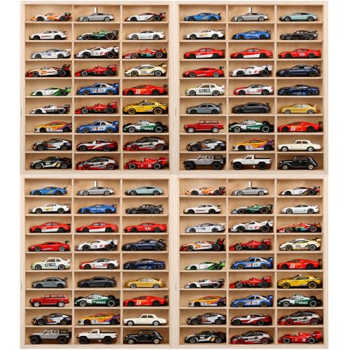 for Hotwheels Wooden Display Case 108 Space 1/64 Scale Toy Car - Product Imagery
