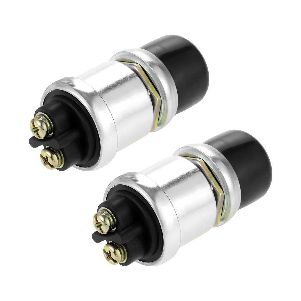 Ohleats 2 PCS Push Button Momentary Starter Switch, 12V/24V Horn - Product Imagery