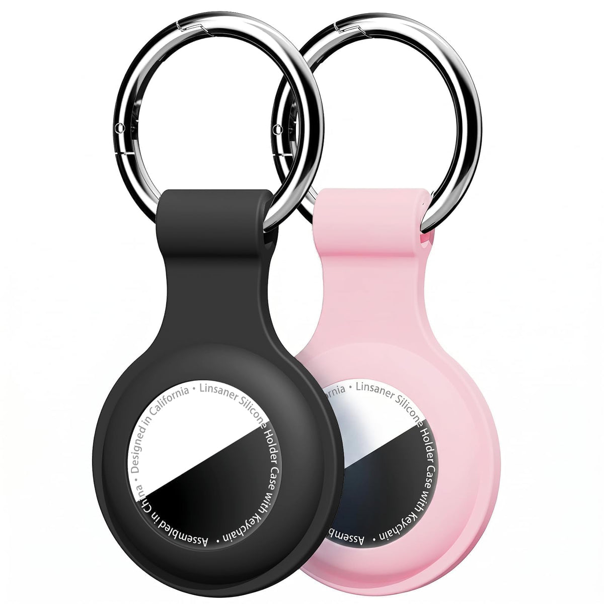 Linsaner 2 Pack Silicone Case for AirTag 1st & 2nd Gen (2026), - Product Imagery