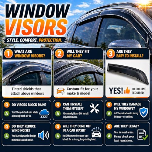 2025 2026 Tape-On Rain Guards for Toyota Crown Signia Side - Product Imagery