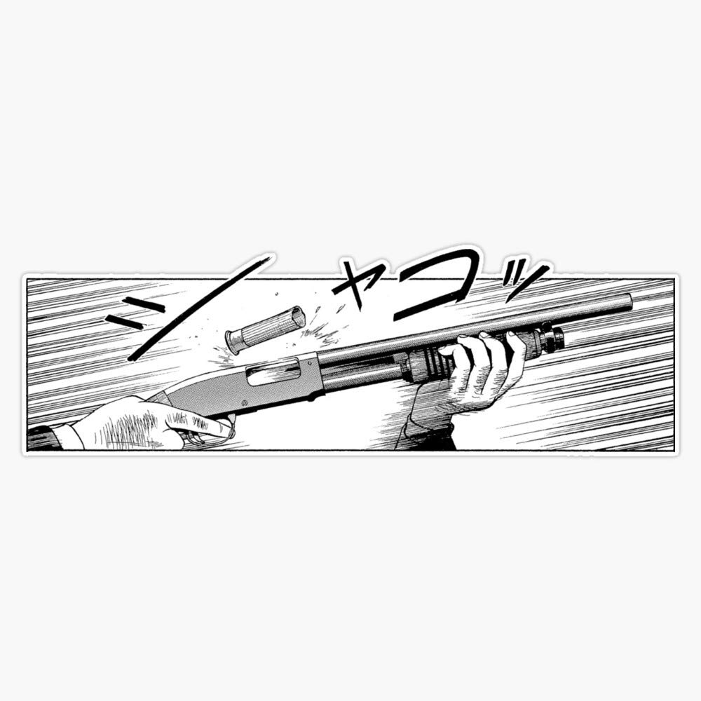 Gunsmith Cats Remington Waterproof Vinyl Window Bumper Sticker - Product Imagery