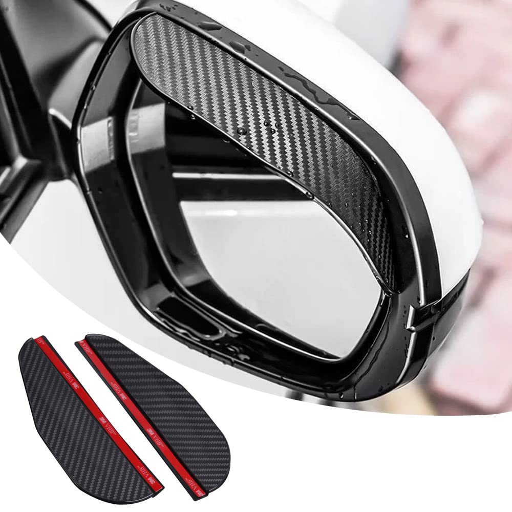 Pincuttee Mirror Rain Visor Eyebrow, Side Mirror Rain Guards, - Product Imagery