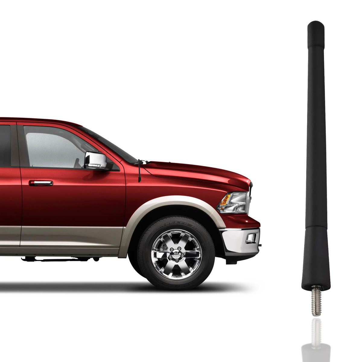 Antenna Mast for Dodge RAM (2009-2026) - Black 6.5 Inch Highly - Product Imagery