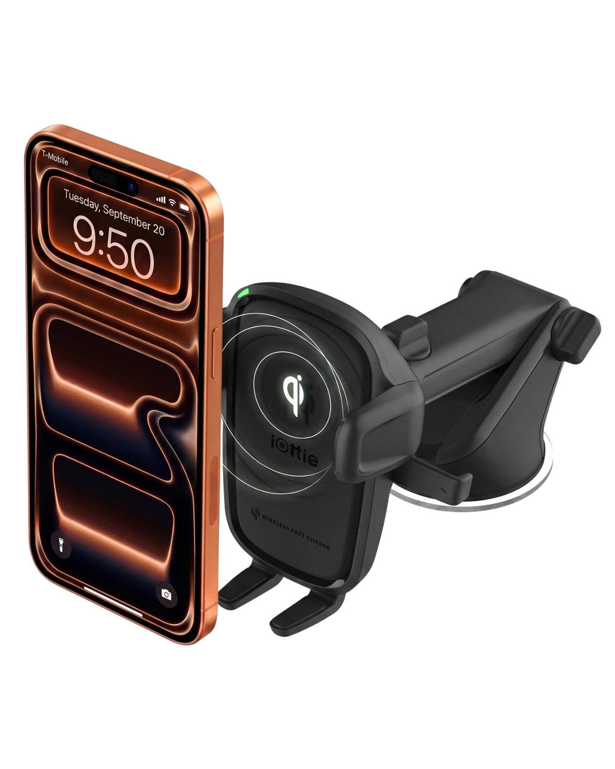 iOttie Car Charger Easy One Touch Wireless 2 Qi Charging - Product Imagery