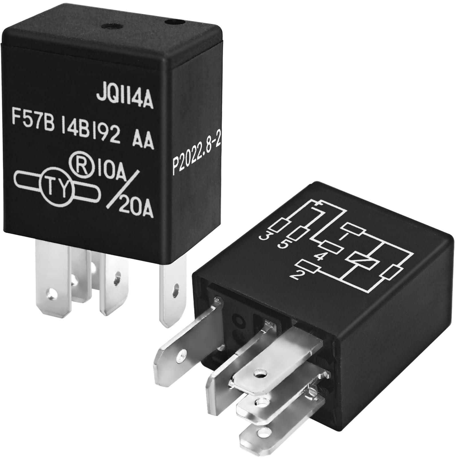 Relay F57B14B192AA (Set of 2) 10A/20A 12VDC 5Pins, Replacement - Product Imagery