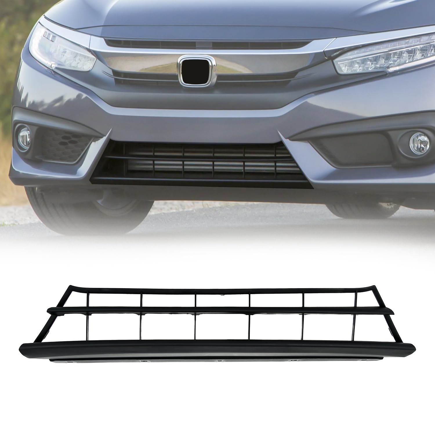 Front Bumper Insert Lower Grille Grill Compatible with 2016 2017 - Product Imagery
