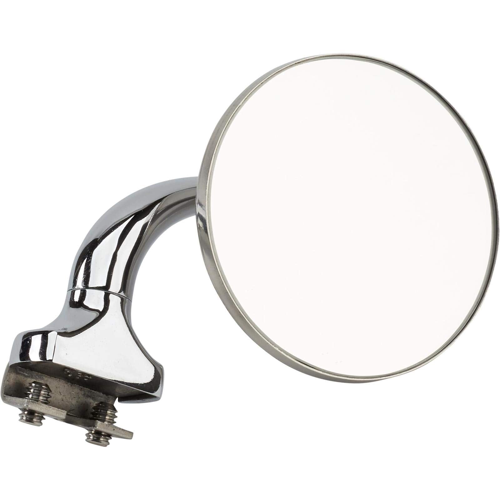 Universal 3 In Chrome Peep Mirror Clamp-On Door Mount - Product Imagery