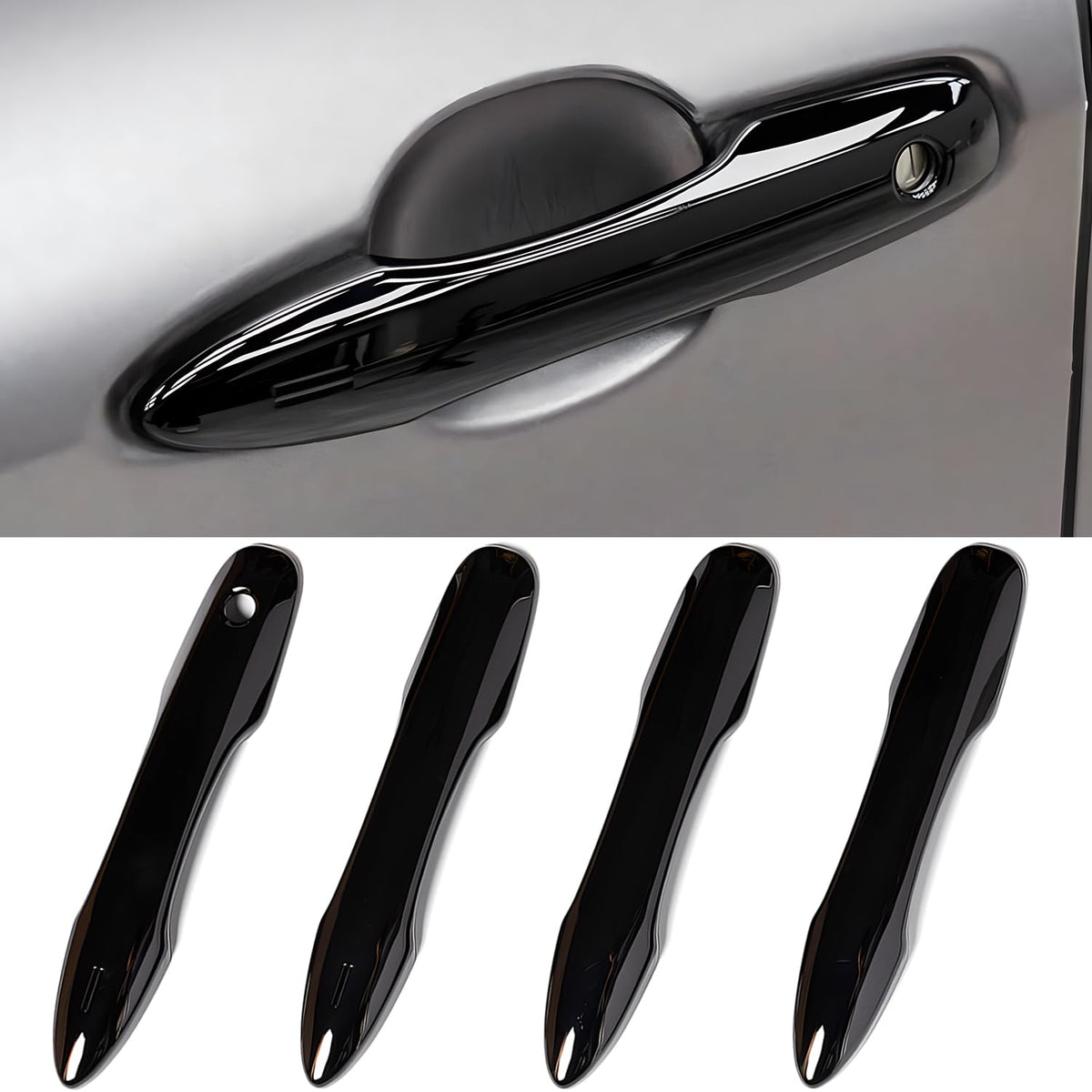 No Adhesive Snap-on Car Door Handle Cover Protector Compatible - Product Imagery