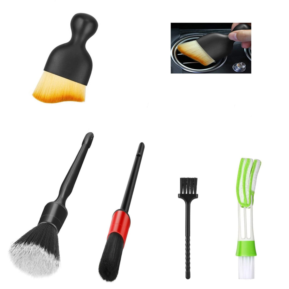 Fitosy Car Interior Duster Detail Brushes, Soft Bristles Brush - Product Imagery
