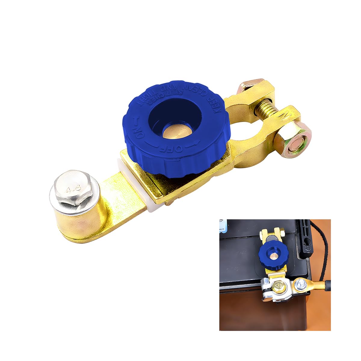 Car Top Post Battery Disconnect Switch, 12V Heavy Duty Master - Product Imagery