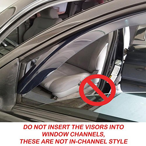 Smoked Out-Channel Window Vent Guard Rain Visors for 2006-2011 - Product Imagery