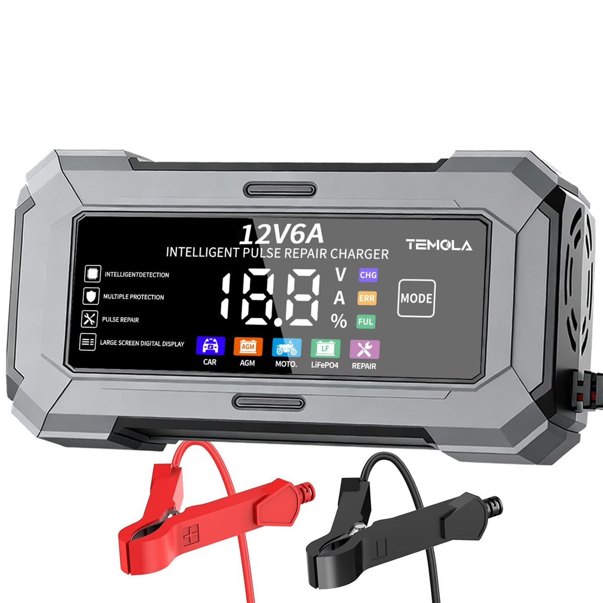 Car Battery Charger Automatic Trickle Charger and Battery - Product Imagery